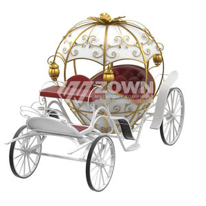 Grande carrosse en métal en forme de citrouille, chariot de Cendrillon pour décorations d'événements - Product Image 5