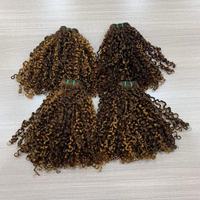 Extensiones de Cabello Humano Brasileño Rizado Pixie Super Double Drawn al por Mayor, 100% Extensiones de Cabello Humano Natural