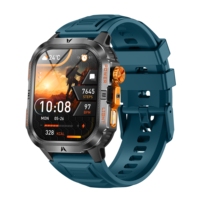 Montre connectée de sport d'extérieur 2,01" IPS, surveillance de la santé, appels Bluetooth, suivi d'activité, SOS, 1200mAh, étanche IP68, pour homme