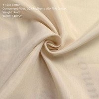 Tissu en coton brut Y1, plusieurs couleurs, en soie mûre, 9mm