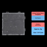Vente en gros de tapis de base transparents emboîtables de 2,6 mm pour perles Perler, perles à fusionner DIY, modèles de puzzle et artisanat de perles