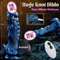 Dildo vibrant en silicone liquide avec nœud de dragon, jouet sexuel pour adultes avec télécommande sans fil, pénis épais pour femmes
