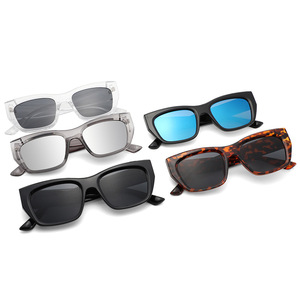 Lunettes de soleil unisexes à monture carrée, noires, protection UV400, pour la conduite, les voyages, les tenues tendance - Product Image 2