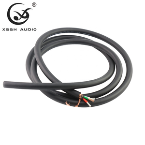 Câble d'alimentation <span class=keywords><strong>HIFI</strong></span> AC YIVO XSSH Audio <span class=keywords><strong>DIY</strong></span> OEM Hi-end FP-314AG noir en PVC 3 conducteurs OFC plaqué argent 13MM pour projecteur, voiture, applications électriques - Product Image 2