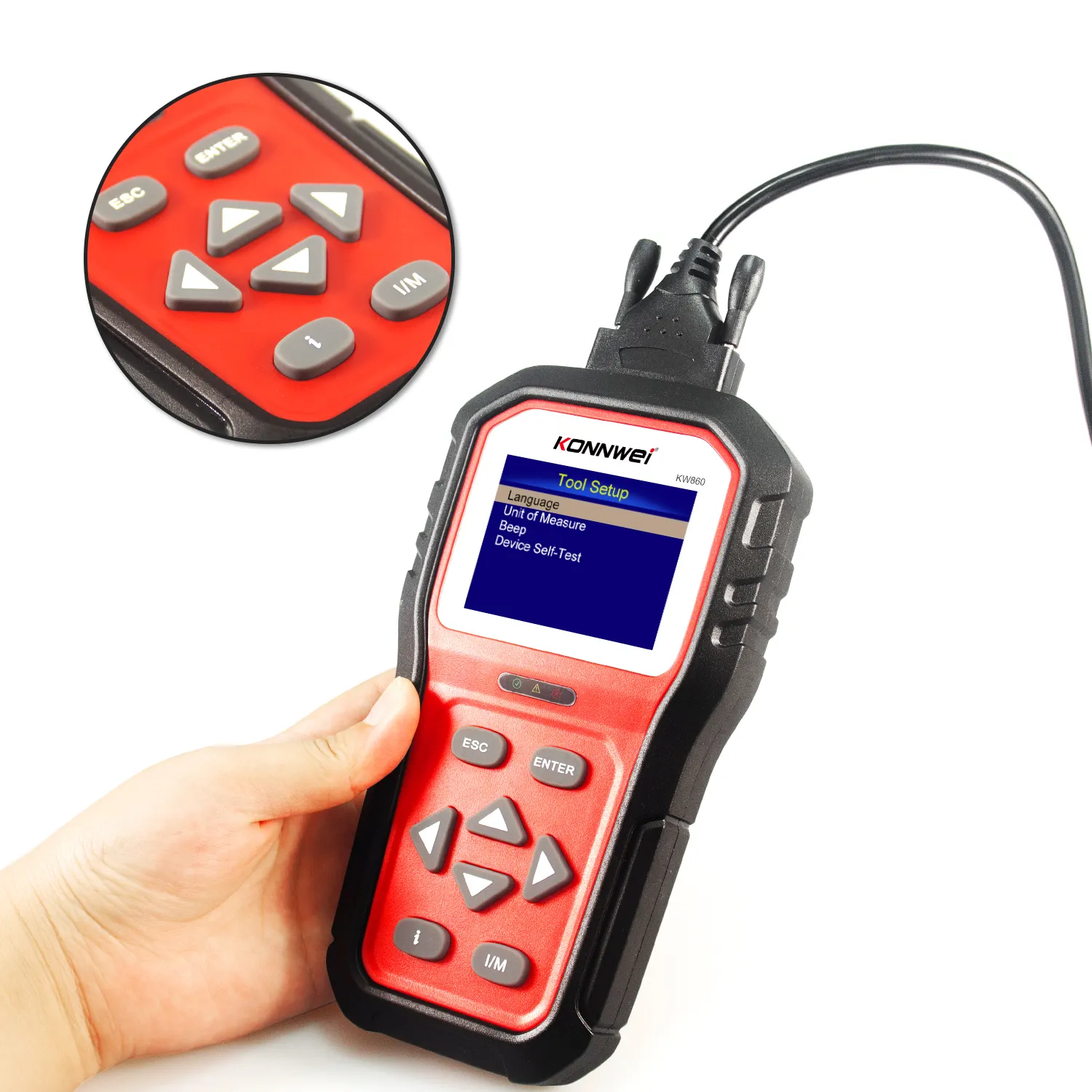 Upgrade-Version KONNWEI KW860 obd2 Auto diagnose tool Auto-Scanner mit i-Taste zur Anzeige von Reparatur anweisungen