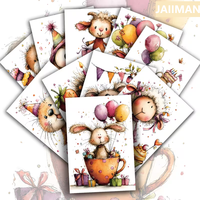 JAIIMAN 20 pièces de cartes postales personnalisées haut de gamme, amusantes, à thème animalier, idéales pour le scrapbooking et les loisirs créatifs en papier
