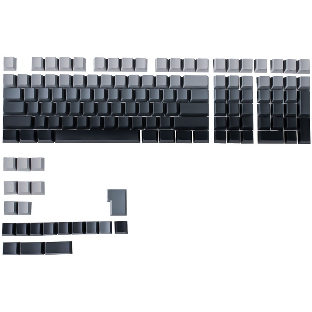 Black Gradient Keycaps Characters Translucent OEM Profile PBT Double Shot 135Keys Mechanical Keyboard Keycaps