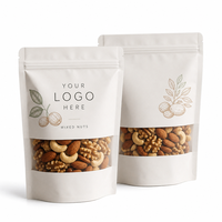 Op maat bedrukte, herbruikbare ziplock-standpouches met venster, hoog-barrière verpakking voor noten, snoep en gedroogd fruit