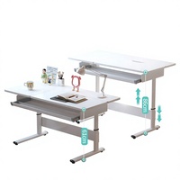 Bureau d'étude moderne et minimaliste en bois massif pour enfants, pour élèves du primaire, réglable en hauteur, protection des yeux, pour l'écriture