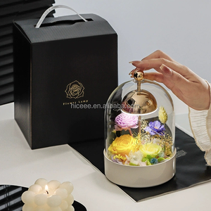 Fleurs conservées dans un dôme abat-jour en <span class=keywords><strong>verre</strong></span> amovible Dimmable Led <span class=keywords><strong>lampe</strong></span> <span class=keywords><strong>de</strong></span> Table pour la décoration intérieure charge <span class=keywords><strong>lampe</strong></span> <span class=keywords><strong>de</strong></span> Table fleur éternelle - Product Image 2