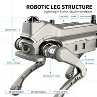 Kit Robotique Éducatif de Chien Robot Quadrupède Bionique à Structure Modulaire Démontable avec Caméra de Vision 3D IA et Moteur PLC pour la Recherche et l'Apprentissage