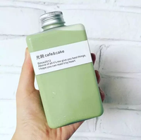 350ml 500ml 700ml 12oz bouteille de thé à bulles en plastique transparent carré boisson jus tasse Boba thé bouteilles lait thé boisson jus conteneur