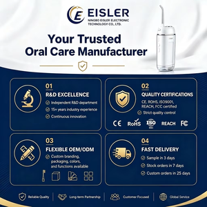 Irrigador <span class=keywords><strong>Bucal</strong></span> Portátil Inalámbrico Eisler W8, <span class=keywords><strong>Limpiador</strong></span> Dental Recargable con 4 Boquillas, USB, IPX7, OEM, ODM - Product Image 3