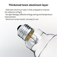 Musyder 175W Lampe chauffante infrarouge étanche pour animaux de compagnie Brooder Chicks Poultry Hatch Warming Bulb Farm Use