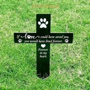 LovePaw Pet su geçirmez akrilik mezar kazık Pet anıt anıt sevgili kedi ve köpek anıt hediyeler için