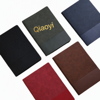 Carnet de notes professionnel A5 en cuir de qualité supérieure avec logo personnalisé, couverture rigide en papier épais et marque-page métallique - Cadeau