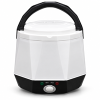 Cuisinière à riz électrique portable pour voiture et extérieur 220V 1.6L, avec minuterie numérique et fonction maintien au chaud pour le camping