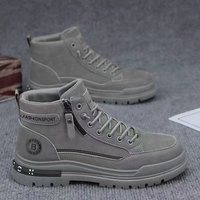 Bottes Martin pour hommes 2025 Nouvelles chaussures de travail montantes d'automne et d'hiver Chaussures de sport décontractées pour hommes Chaussures de protection du travail