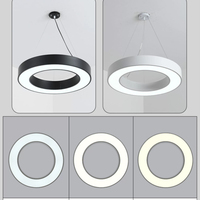 Suspension LED annulaire sur mesure 400-1200mm CCT 3000K-6000K de qualité commerciale pour hall d'hôtel et projets de bureaux