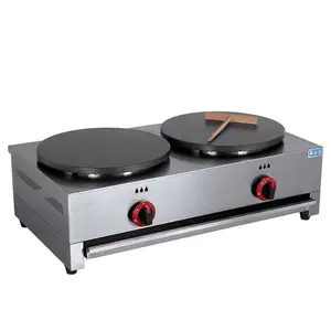 Hot Sales Gas Commercial Crepe And Pancake Makers Automatic Crepe Maker Machine Double Crepe Making Machine