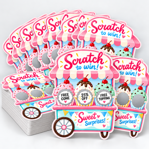 Nouvelles cartes à gratter personnalisées découpées sur mesure, design gratuit, jeu à gratter pour gagner, récompenses chanceuses, récompenses en espèces, cartes à gratter - Product Image 5