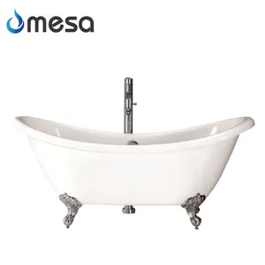 New modern free standing classical royal soaking clawfoot bathtub acrylic plastic tub