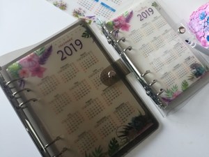 Cuaderno de hojas sueltas de PVC, creativo, transparente, negro, Cuenta de mano, viaje, 6 agujeros, Bloc de notas A5, A6, A7, carpeta negra de Pvc - Product Image 2