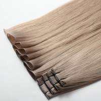 Extensions de cheveux vierges Double Drawn Genius Weft, naturelles, humaines, Remy, lisses, cuticules alignées, teintes, qualité salon