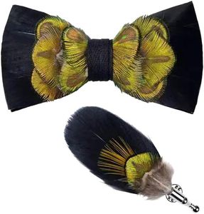 Broche de Pluma Natural Hecho a Mano Personalizado <span class=keywords><strong>para</strong></span> Solapa, Lazo de Pluma <span class=keywords><strong>para</strong></span> Boda, Accesorio de Fiesta, Esmoquin <span class=keywords><strong>para</strong></span> Hombre, Corbata, Disfraz, Ropa - Product Image 3