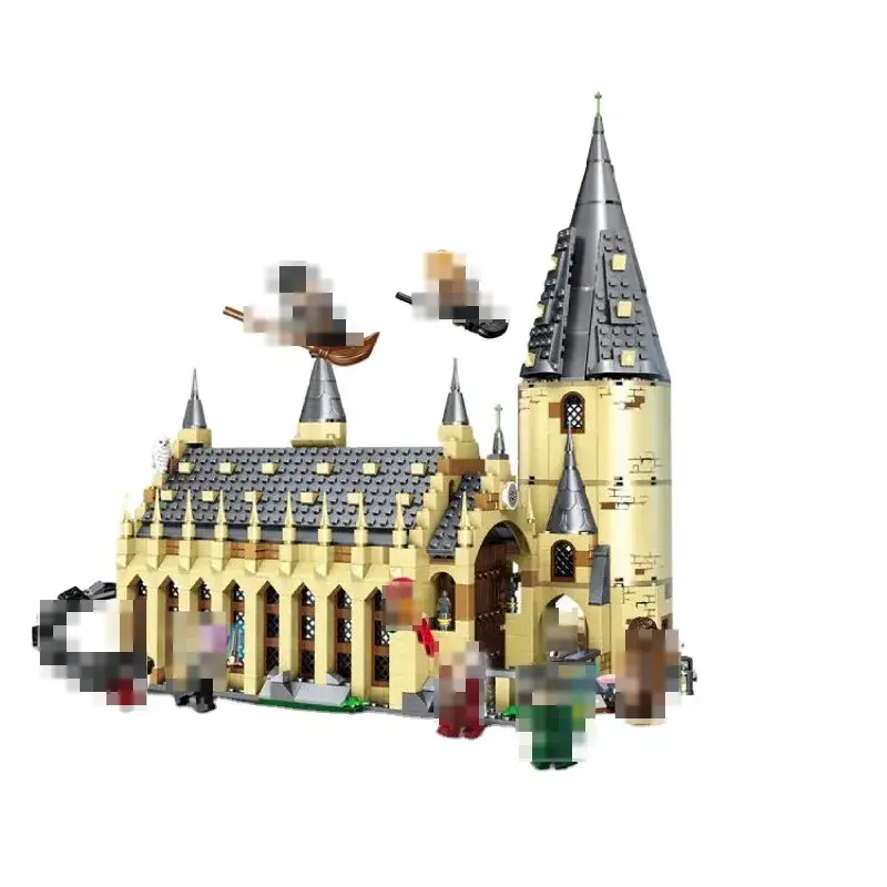 878 Uds Harrys Hogwarts Great Hall Magic Castle House Compatible 75954 juegos de bloques de construcción legoings juguetes educativos para niños