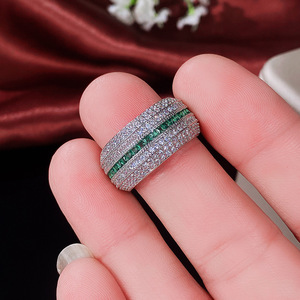 Anello di Coppia con Gemme a Contrasto di Colore, Elegante Gioiello da Dito alla Moda - Product Image 3