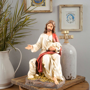 Productos en Stock Estatuas Cristianas de Resina de 8.07''H - Modelo Religioso Católico El Buen Pastor - Product Image 1