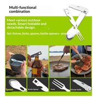 Couteau de poche multifonction pliable en acier inoxydable pour camping et pique-nique en extérieur