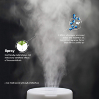Diffuseur d'huiles essentielles 300 ml, humidificateur premium silencieux 5 en 1, diffuseur d'arômes avec 7 couleurs LED et interrupteur d'arrêt automatique