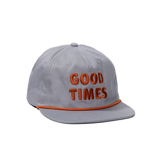 Gorro de Béisbol de 5 Paneles con Visera Plana, Bordado Personalizado con Logotipo, Cierre a Presión, de Algodón - Product Image 4
