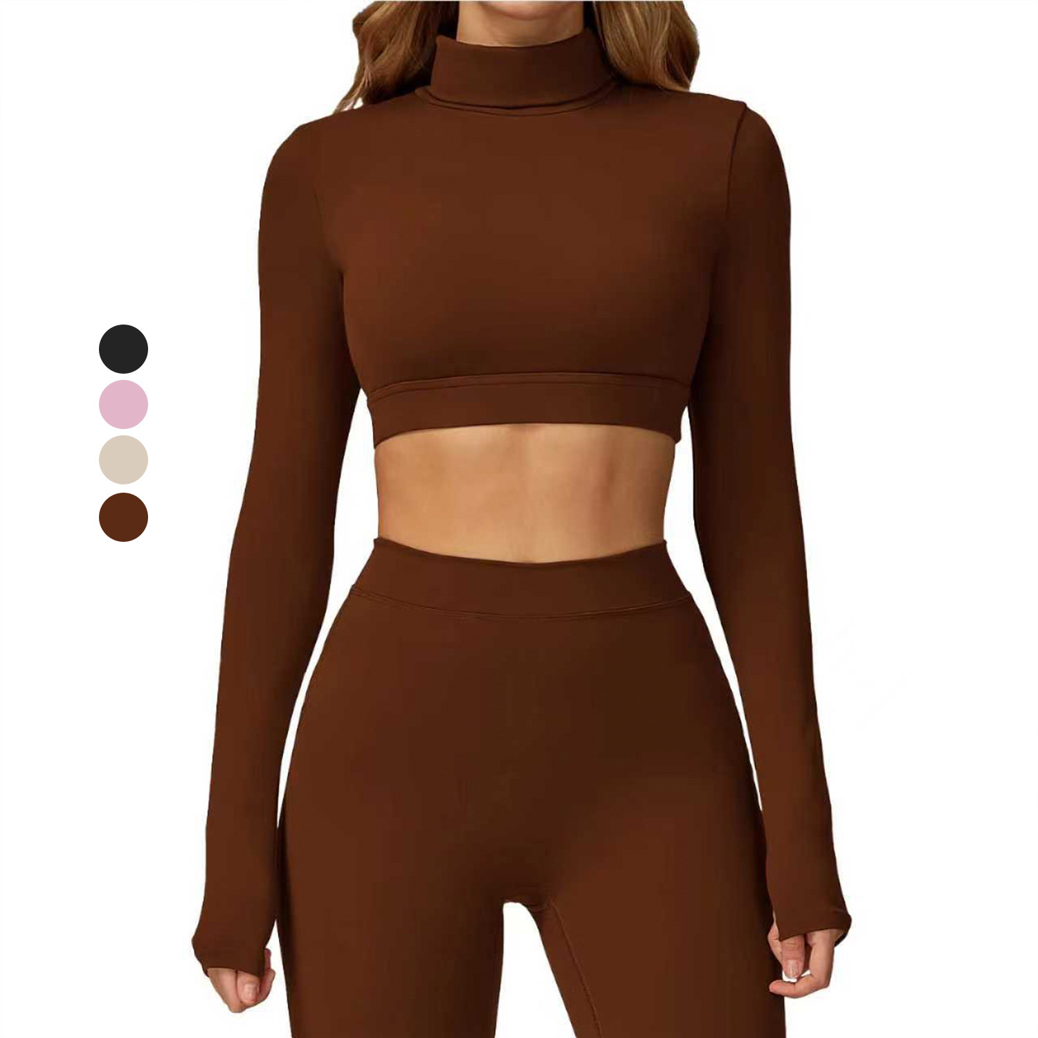 Custom High Quality Long-Sleeved Yoga T-Shirt Hollow Back Tights Solid Color Slim-Fit Quick Drying Breathable Sports Fitness Top