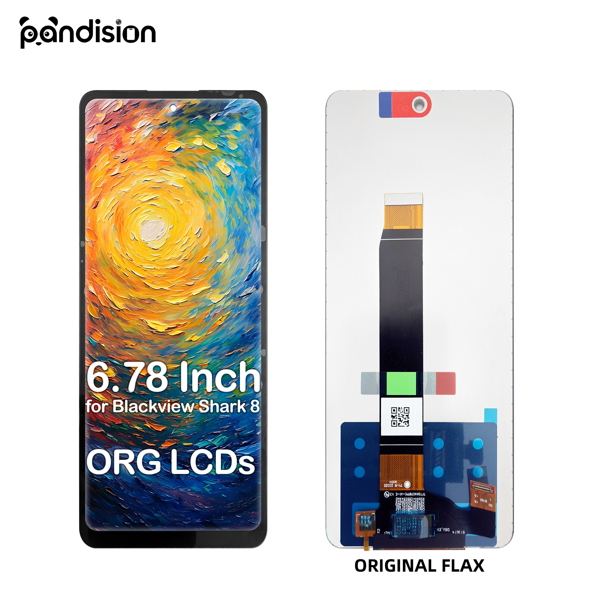 Pandision 6.78 Inch LCD Touch <strong>Screen</strong> <strong>Replacement</strong> for <strong>Blackview</strong> Shark 8 ORG Mobile Phone-OEM/ORG Display Repair Parts Wholesale