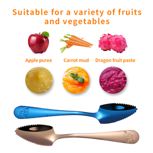 Cuillère à purée de fruits en acier inoxydable <span class=keywords><strong>pamplemousse</strong></span> dessert grattage alimentaire bon marché - Product Image 6