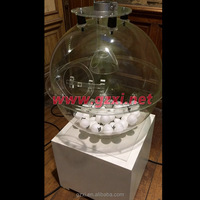 Machine à tirer les billets de loterie en acrylique transparent, souffleur professionnel de billes pour tombola, tirage en direct, jeu de bingo, événement de récompenses, marque HUAXI