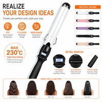 Rizador de Pelo Eléctrico Torlin con Pantalla LCD de Temperatura, Sin Daños, Cerámico, para Uso Doméstico, Acabado Liso, Herramienta de Peinado