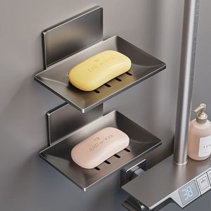 Étagère murale en métal aluminium <span class=keywords><strong>pour</strong></span> <span class=keywords><strong>savon</strong></span> à main Étagères murales <span class=keywords><strong>pour</strong></span> salle <span class=keywords><strong>de</strong></span> bain Boîte à <span class=keywords><strong>savon</strong></span> <span class=keywords><strong>de</strong></span> toilette domestique - Product Image 2