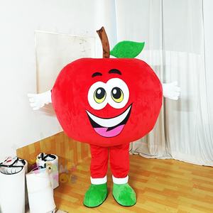 Милый мультяшный костюм-талисман фрукта, профессиональный индивидуальный костюм-талисман красного яблока, большой размер, для взрослых, для мероприятий и вечеринок, в продаже - Product Image 4