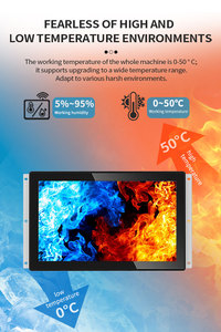 หน้าจอสัมผัสแบบฝัง IP65 FHD 10-Point 15.6/21.5นิ้วจอภาพแบบสัมผัสความละเอียดสูง VGA 12โวลต์250-1000cd/เมตรอุตสาหกรรม - Product Image 2