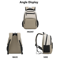 Sac à dos étudiant décontracté imperméable HAIBOWY 15,6 pouces, sac à dos léger en polyester pour ordinateur portable, sac à dos de voyage pour homme, sac à dos pour ordinateur portable