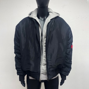 แจ็คเก็ตนักบินผู้ชายสไตล์ Y2K หรูหรา ปี 2025 แบบซิปคู่ แจ็คเก็ตสตรีทแวร์ลำลองแบบสองด้านสำหรับกิจกรรมกลางแจ้งในเมือง พร้อมฮู้ด - Product Image 4