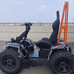 Scooter électrique à 4 roues, moteur <span class=keywords><strong>6000W</strong></span> |   Trottinette électrique tout-terrain pour adultes avec pneus pour pelouse, vitesse de 75 km/h - Product Image 3