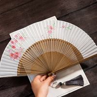Éventail pliant portable en bambou de 22 cm, style chinois, fait main, pour la danse et accessoires de photographie, vente en gros