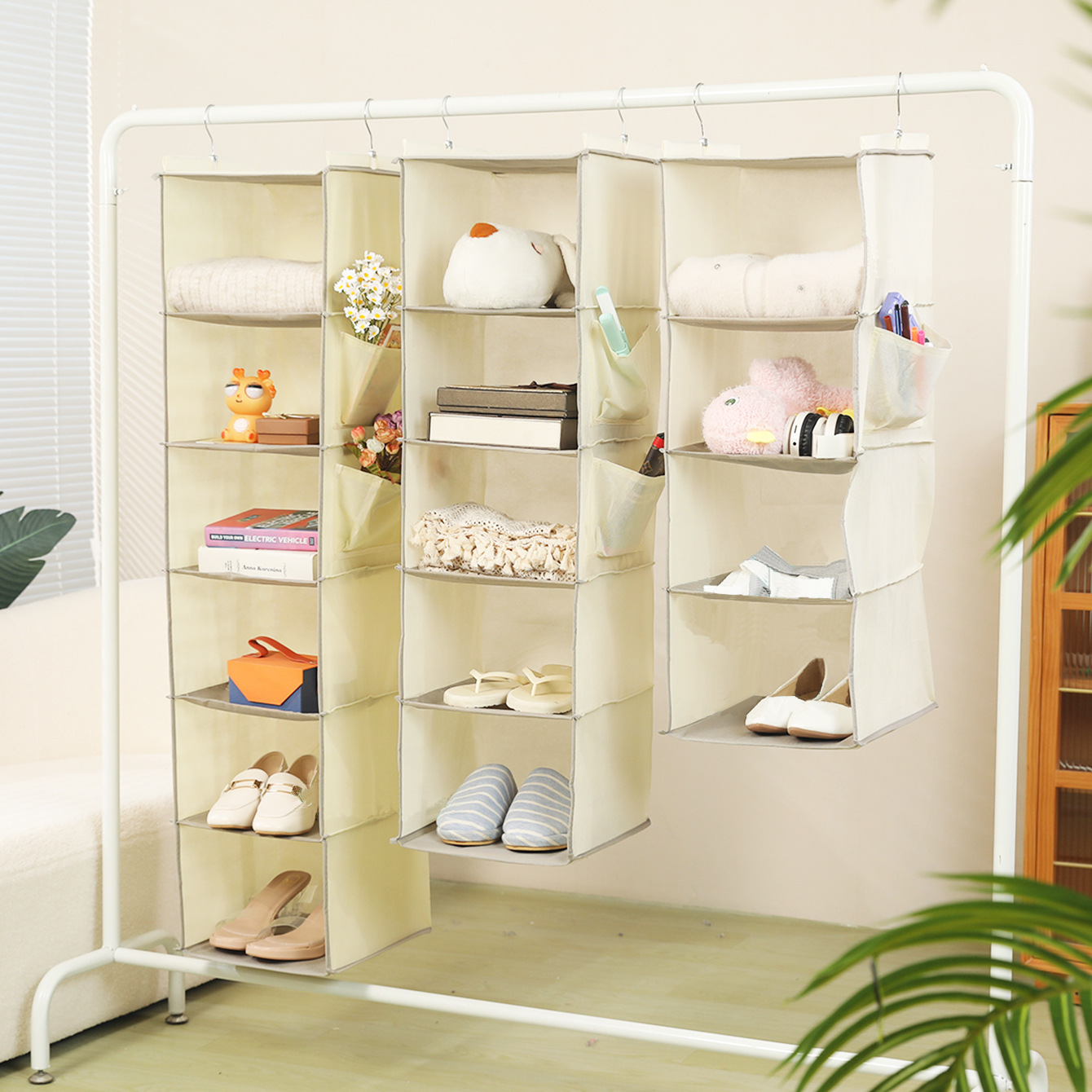 Beige double hook