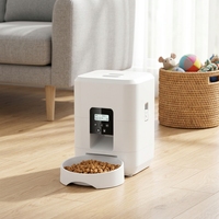 Distributeur automatique intelligent sans fil pour chats, contrôle à distance par application, distributeur de nourriture pour animaux de compagnie, facile à nettoyer, machine d'alimentation programmée pour animaux d'intérieur