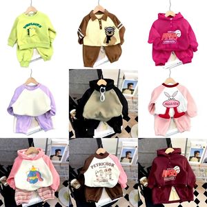 Completo <span class=keywords><strong>Abbigliamento</strong></span> Estivo Vintage 2026 per Bambine, Nuovo Set in Tessuto Spun con Motivo Tinta Unita per Bambini - Product Image 1